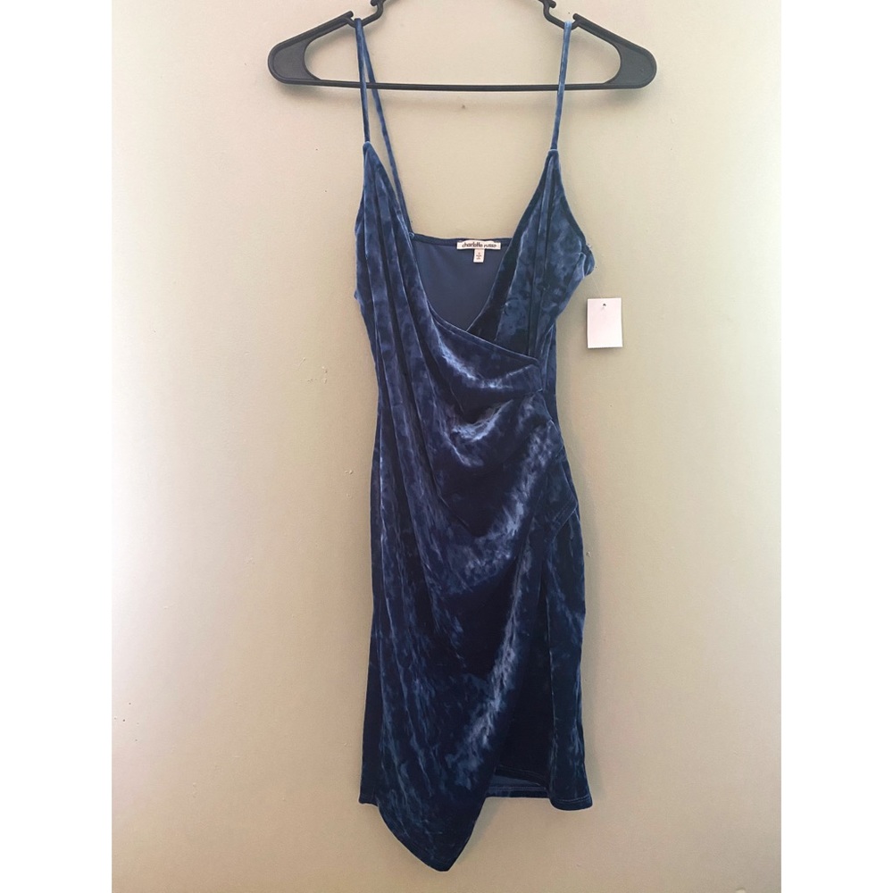 Blue Velvet Cocktail Dress